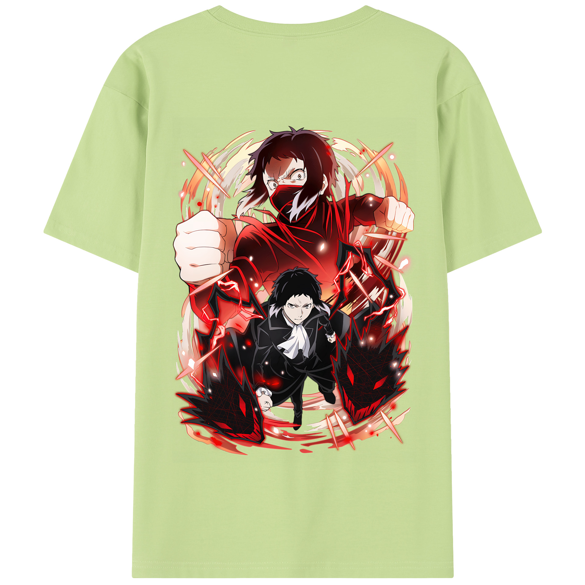 （画像用） 文豪ストレイドッグス Bungo Stray Dogs 綿100％半袖Tシャツ（背面プリント）